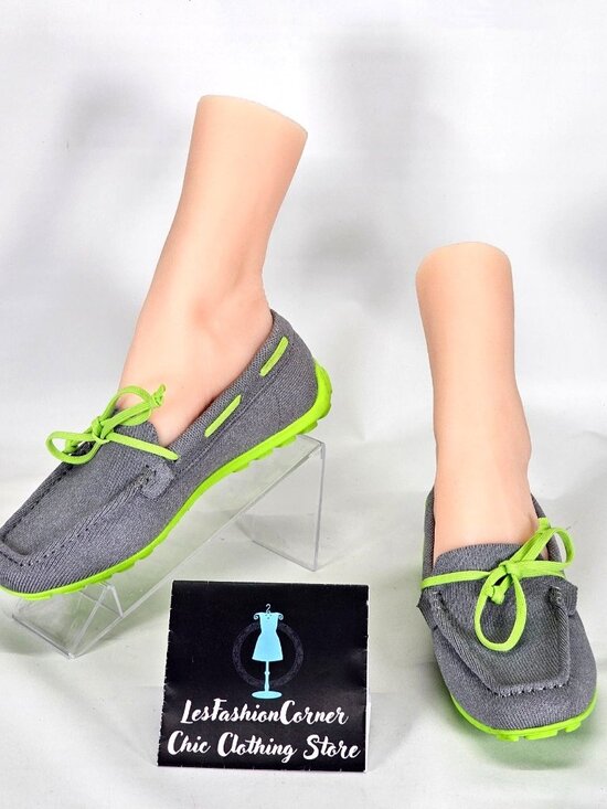 Vivaia Shoes - VIVAIA Women's Gray Green Square-Toe Jackie Slip On Driver Loafers Sz 5.5 148